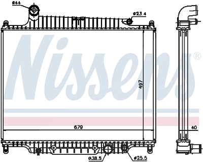 Nissens Kühler, Motorkühlung [Hersteller-Nr. 643222] für Land Rover von NISSENS