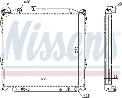 Nissens Kühler, Motorkühlung [Hersteller-Nr. 64637A] für Toyota von NISSENS