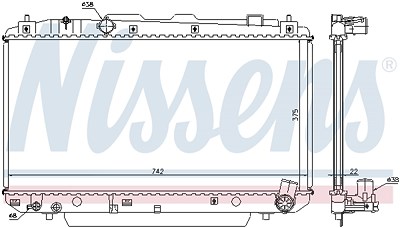 Nissens Kühler, Motorkühlung [Hersteller-Nr. 64638A] für Toyota von NISSENS