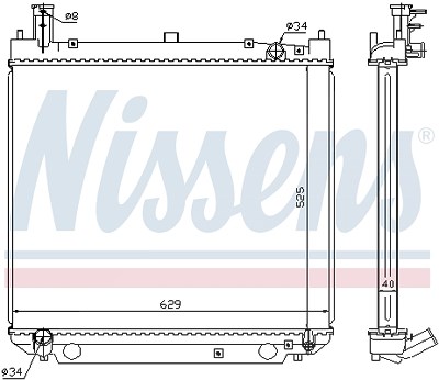 Nissens Kühler, Motorkühlung [Hersteller-Nr. 64857A] für Toyota von NISSENS