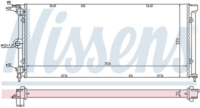 Nissens Kühler, Motorkühlung [Hersteller-Nr. 651911] für VW von NISSENS