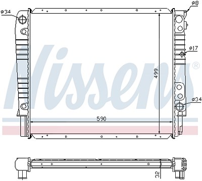 Nissens Kühler, Motorkühlung [Hersteller-Nr. 65531A] für Volvo von NISSENS
