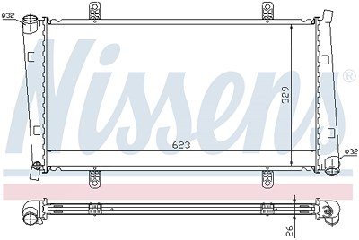 Nissens Kühler, Motorkühlung [Hersteller-Nr. 65560A] für Mitsubishi, Volvo von NISSENS