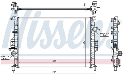 Nissens Kühler, Motorkühlung [Hersteller-Nr. 66857] für Ford, Volvo von NISSENS