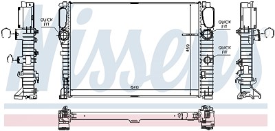 Nissens Kühler, Motorkühlung [Hersteller-Nr. 67105] für Mercedes-Benz von NISSENS