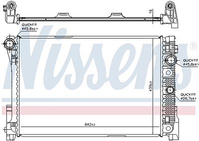 Nissens Kühler, Motorkühlung [Hersteller-Nr. 67164] für Mercedes-Benz von NISSENS
