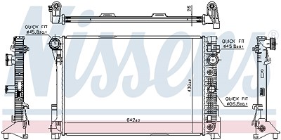 Nissens Kühler, Motorkühlung [Hersteller-Nr. 67168] für Mercedes-Benz von NISSENS