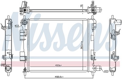 Nissens Kühler, Motorkühlung [Hersteller-Nr. 675024] für Hyundai von NISSENS