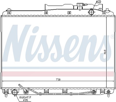 Nissens Kühler, Motorkühlung [Hersteller-Nr. 67528] für Hyundai von NISSENS