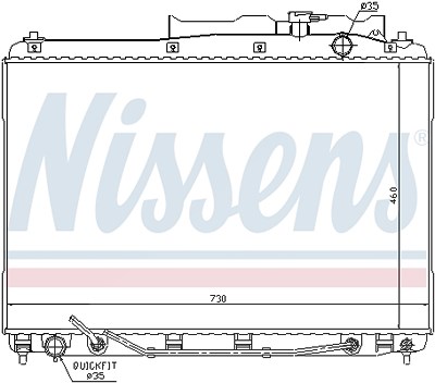Nissens Kühler, Motorkühlung [Hersteller-Nr. 67528] für Hyundai von NISSENS