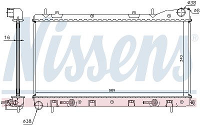 Nissens Kühler, Motorkühlung [Hersteller-Nr. 67707A] für Subaru von NISSENS