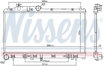 Nissens Kühler, Motorkühlung [Hersteller-Nr. 67741] für Subaru von NISSENS