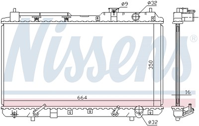 Nissens Kühler, Motorkühlung [Hersteller-Nr. 681021] für Honda von NISSENS