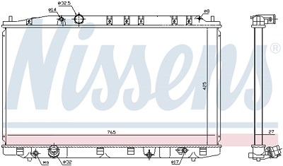 Nissens Kühler, Motorkühlung [Hersteller-Nr. 68137] für Honda von NISSENS