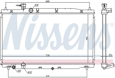 Nissens Kühler, Motorkühlung [Hersteller-Nr. 681386] für Honda von NISSENS