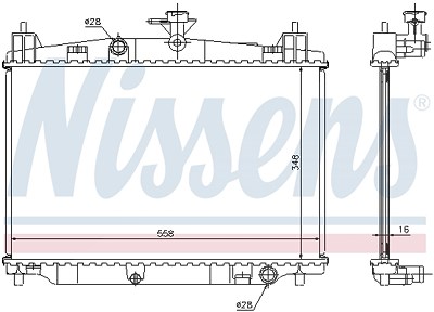 Nissens Kühler, Motorkühlung [Hersteller-Nr. 68504] für Mazda von NISSENS