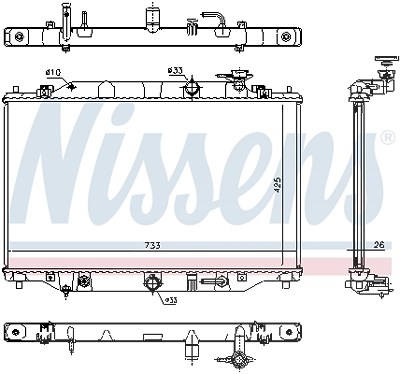Nissens Kühler, Motorkühlung [Hersteller-Nr. 68533] für Mazda von NISSENS