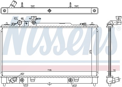 Nissens Kühler, Motorkühlung [Hersteller-Nr. 68550] für Mazda von NISSENS