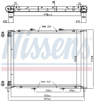 Nissens Kühlmodul [Hersteller-Nr. 637626] für Renault von NISSENS