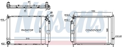 Nissens Kühlmodul [Hersteller-Nr. 637636] für Renault von NISSENS