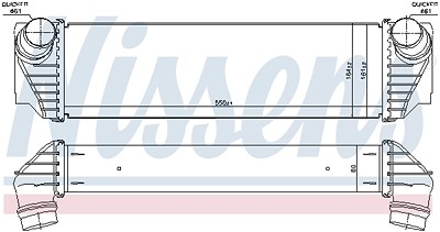 Nissens Ladeluftkühler [Hersteller-Nr. 96100] für Alpina, BMW von NISSENS