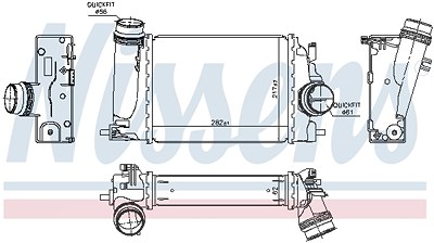 Nissens Ladeluftkühler [Hersteller-Nr. 961122] für Nissan, Renault von NISSENS