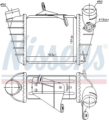 Nissens Ladeluftkühler [Hersteller-Nr. 961200] für Seat, Skoda, VW von NISSENS