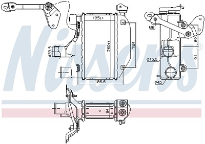 Nissens Ladeluftkühler [Hersteller-Nr. 96164] für Toyota von NISSENS