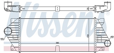 Nissens Ladeluftkühler [Hersteller-Nr. 96206] für Mercedes-Benz von NISSENS