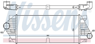 Nissens Ladeluftkühler [Hersteller-Nr. 96206] für Mercedes-Benz von NISSENS