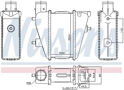 Nissens Ladeluftkühler [Hersteller-Nr. 96232] für Honda von NISSENS