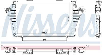 Nissens Ladeluftkühler [Hersteller-Nr. 96376] für Cadillac, Opel, Saab von NISSENS
