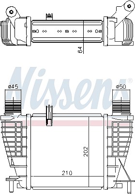 Nissens Ladeluftkühler [Hersteller-Nr. 96396] für Nissan, Renault von NISSENS