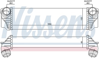 Nissens Ladeluftkühler [Hersteller-Nr. 96441] für BMW von NISSENS