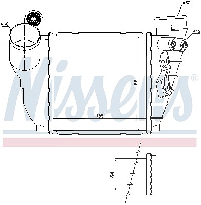 Nissens Ladeluftkühler [Hersteller-Nr. 96488] für Audi, Seat, Skoda, VW von NISSENS