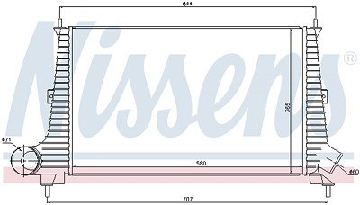 Nissens Ladeluftkühler [Hersteller-Nr. 96891] für Saab von NISSENS