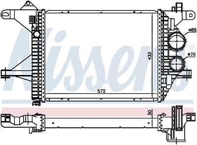 Nissens Ladeluftkühler [Hersteller-Nr. 96976] für Mercedes-Benz von NISSENS