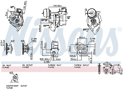 Nissens Lader, Aufladung [Hersteller-Nr. 93156] für Fiat, Ford, Lancia, Opel von NISSENS