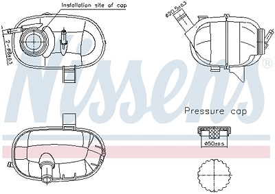 Nissens Ausgleichsbehälter, Kühlmittel [Hersteller-Nr. 996339] für Opel, Vauxhall von NISSENS