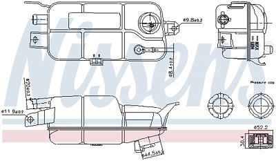 Nissens Ausgleichsbehälter, Kühlmittel [Hersteller-Nr. 996359] für Alfa Romeo, Fiat von NISSENS