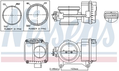 Nissens Drosselklappenstutzen [Hersteller-Nr. 955096] für Dacia, Opel, Renault, Vauxhall von NISSENS