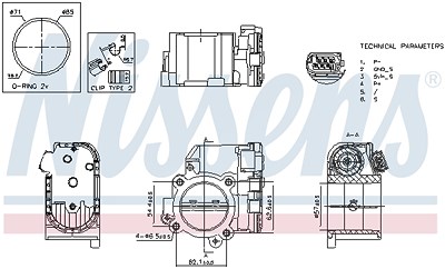 Nissens Drosselklappenstutzen [Hersteller-Nr. 955192] für Chrysler, Jeep, Mercedes-Benz von NISSENS