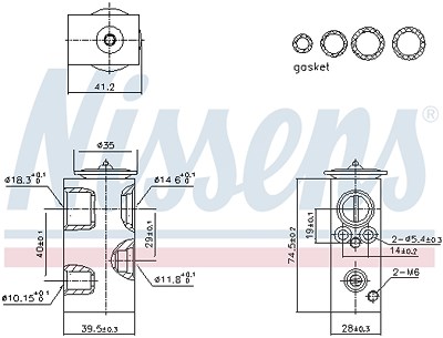 Nissens Expansionsventil, Klimaanlage [Hersteller-Nr. 999426] für Dacia, Renault von NISSENS