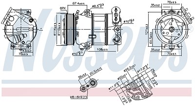 Nissens Kompressor, Klimaanlage [Hersteller-Nr. 890339] für Fiat von NISSENS