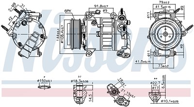Nissens Kompressor, Klimaanlage [Hersteller-Nr. 890589] für Ford von NISSENS