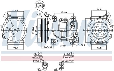 Nissens Kompressor, Klimaanlage [Hersteller-Nr. 890652] für Kia von NISSENS
