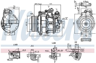 Nissens Kompressor, Klimaanlage [Hersteller-Nr. 890749] für Mercedes-Benz von NISSENS