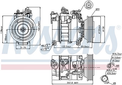Nissens Kompressor, Klimaanlage [Hersteller-Nr. 89094] für Alfa Romeo, Fiat, Lancia von NISSENS
