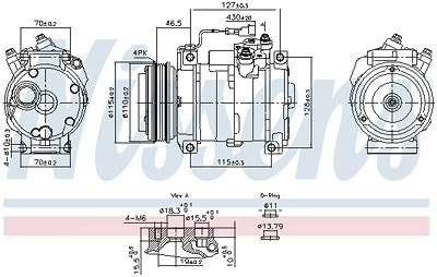 Nissens Kompressor, Klimaanlage [Hersteller-Nr. 891005] für Iveco von NISSENS