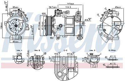 Nissens Kompressor, Klimaanlage [Hersteller-Nr. 891186] für Jeep von NISSENS